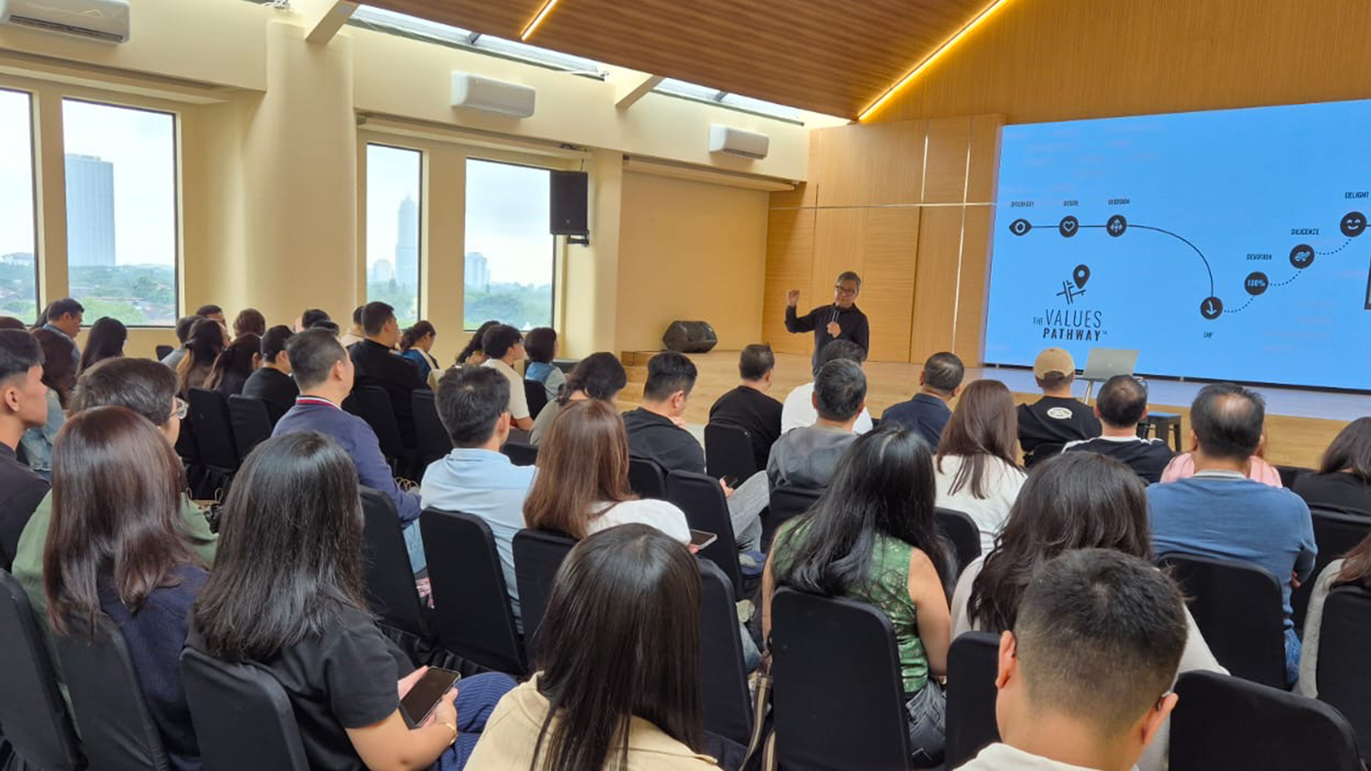Attendees at a Rediscover Values workshop in Singapore