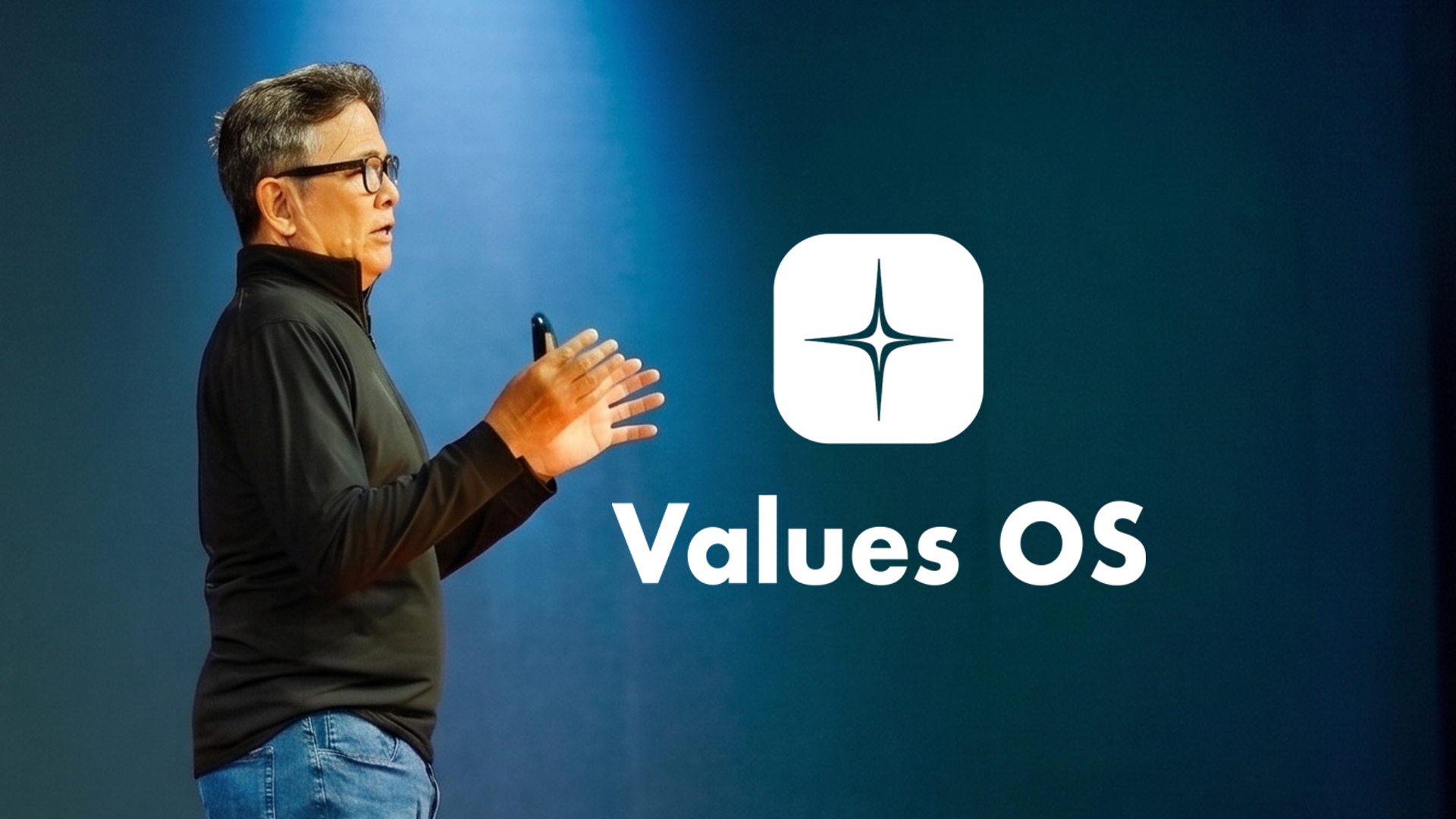 Joey Bonifacio, Trevoca founder and author of ValuesOS, presenting ValuesOS